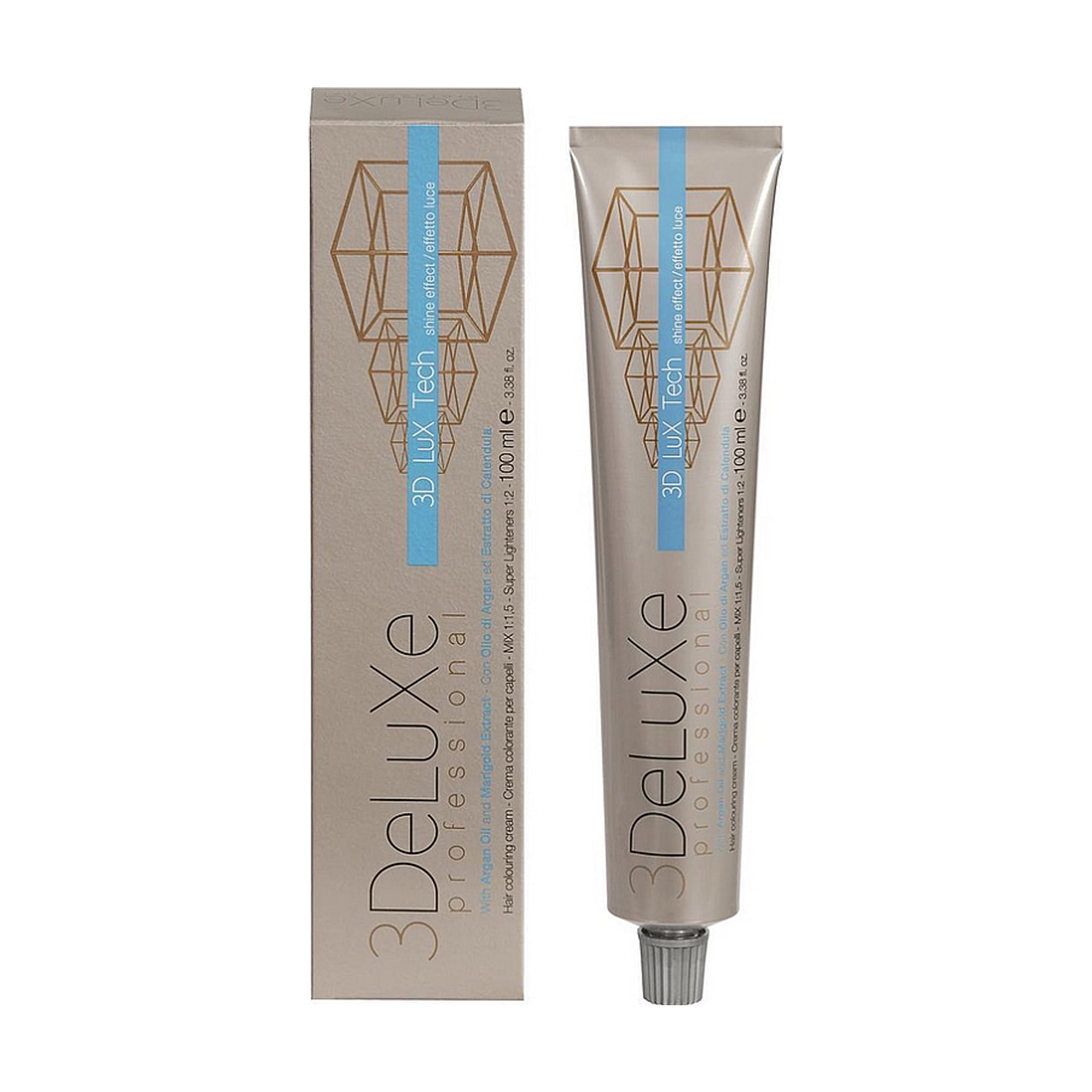 Крем-фарба для волосся 3DeLuXe Tech Hair Colouring Cream 6.07 Темний матовий блондин, 100 мл